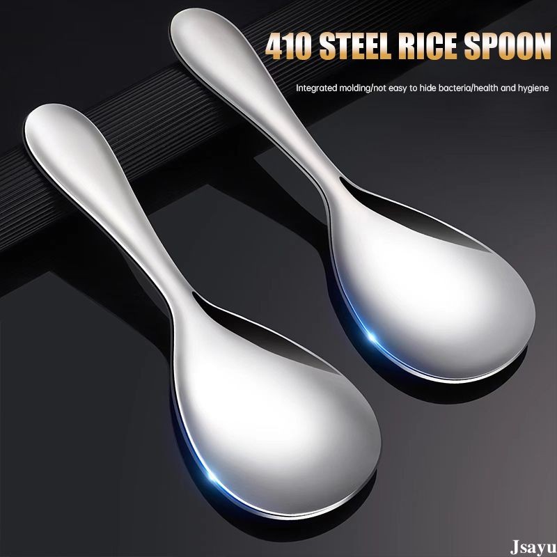 🏵️🏵️Thìa xới cơm chống dính Inox nguyên khối hàng, muỗng xới cơm cán dài cách nhiệt