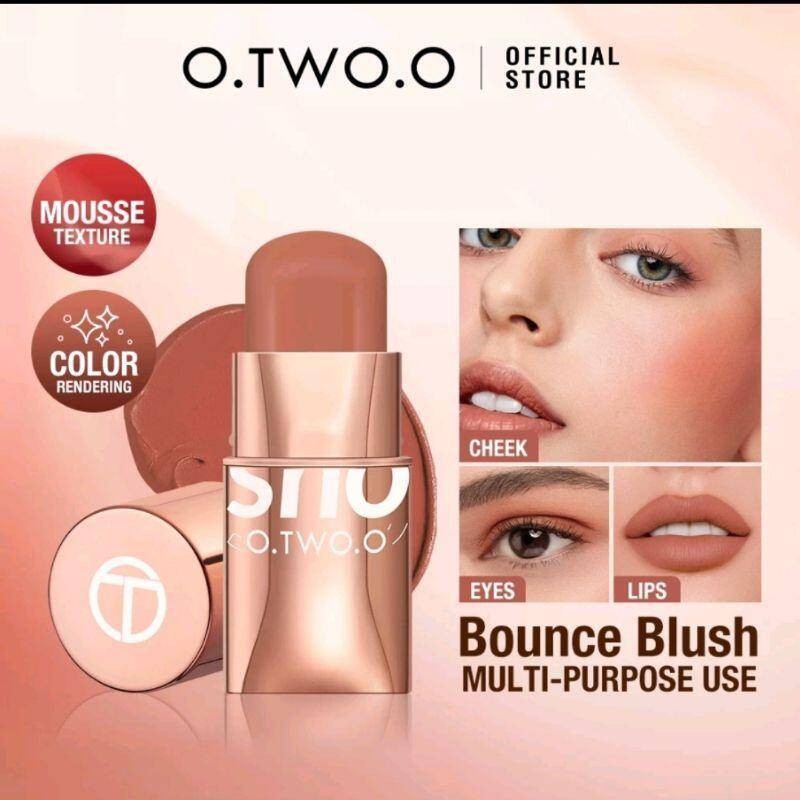 O.TWO.O Makeup Blush Stick Hydrating Gloss Lip Cheek Beauty Cosmetics Glossy Smooth Blend Brush Crea