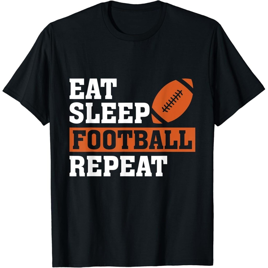 Eat Sleep Football Repeat Awesome Love Football Áo thun cổ điển