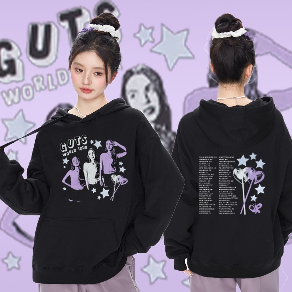 Áo sơ mi cổ tròn in hình Olivia Rodrigo Guts mới được làm bằng vải Cotton thoáng khí _ g11 Áo hoodie