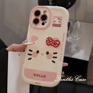 Dành Cho Redmi 14C 13C A1 12C 10C 10 12 9A 9C K60 Note 13 12 11 11s 10 10s Pro 4G Xiaomi Poco X6 Pro 5G 3D Polka Dot Bow Kitty Vỏ Điện Thoại Ống Kính Bao Gồm Tất Cả Vỏ Mềm Có Dây Buộc