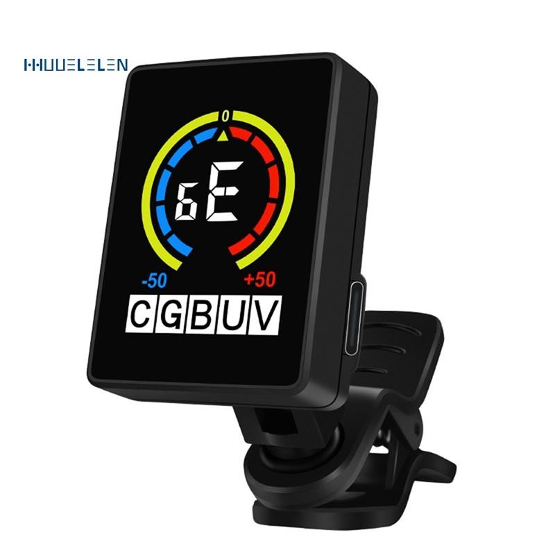 Usb Sạc Đàn Guitar Tuner Chỉnh Cho Acoustic Đàn Guitar Điện Bass Clip-on Tuner Màn Hình LCD Guitar T