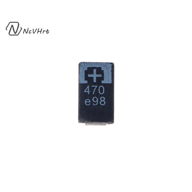 NcVHrt 5 CÁI 2R5TPE470M9 470 2.5V 470UF SMD Tụ điện Tantalum Polymer Tụ điện / mới /