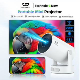  Máy chiếu siêu di động GOOJODOQ HY300 Android 11 Góc tự do 270° Bluetooth 5.0 Màn hình lớn 130 inch 