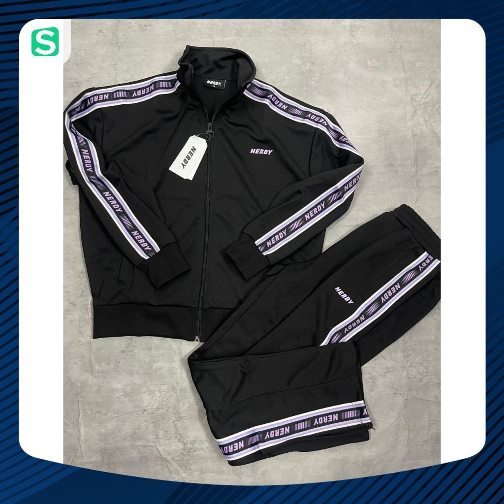 Set NERDY đen kẻ sọc hàng VNXK