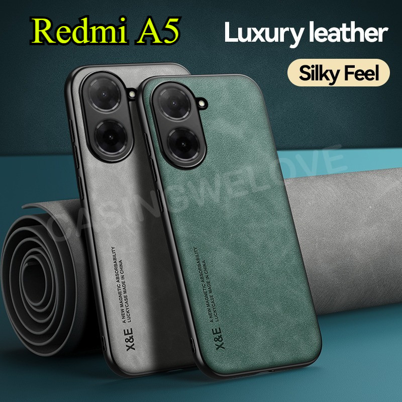 Ốp Da Trơn Sang Trọng Cho Xiaomi Redmi A5 Redmi A 5 4G 5G 2025 Dành Cho RedmiA5 Từ Tính Chống Sốc Ma