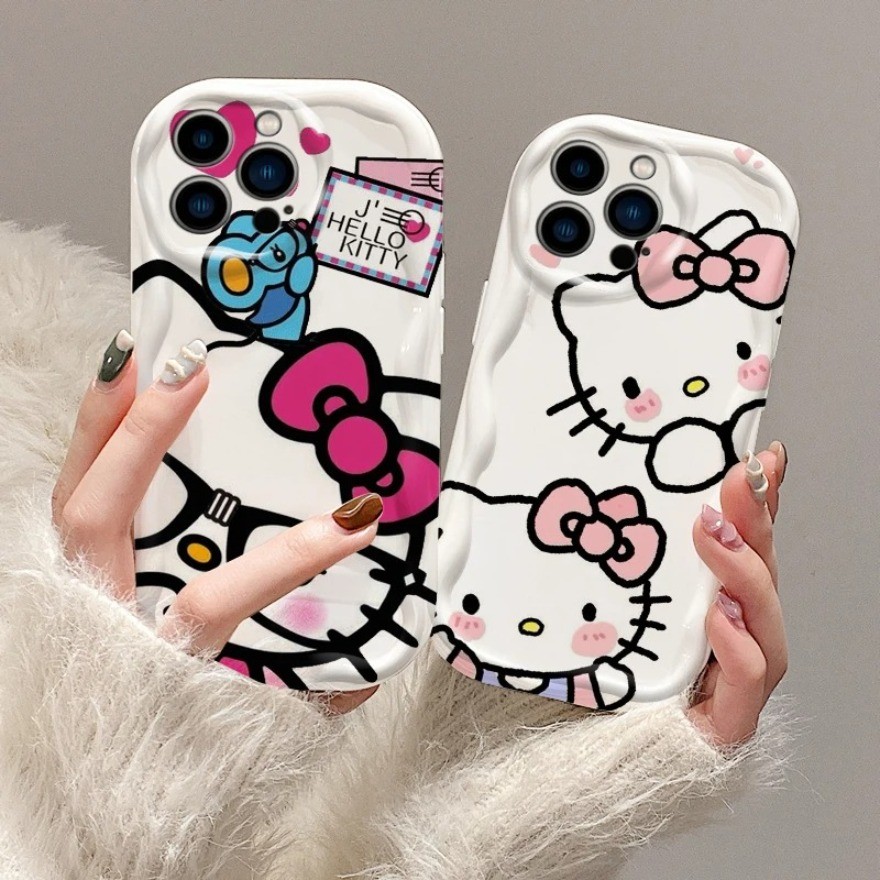 Vỏ Hello Kitty Nghệ Thuật Dễ Thương Cho Redmi Note14Pro + Redmi Note14s Redmi 14C 14R A3Pro 13 13 13