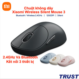 Chuột không dây Xiaomi Wireless Silent Mouse 3 - 2.4GHz Và Bluetooth -BH 12T -Chính Hãng