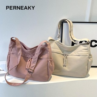  Túi đeo chéo PENEAKY có dây kéo Túi tote thông thường bằng Nylon Túi xách nhiều túi màu trơn thời trang 2025 dành cho nữ Cô gái 