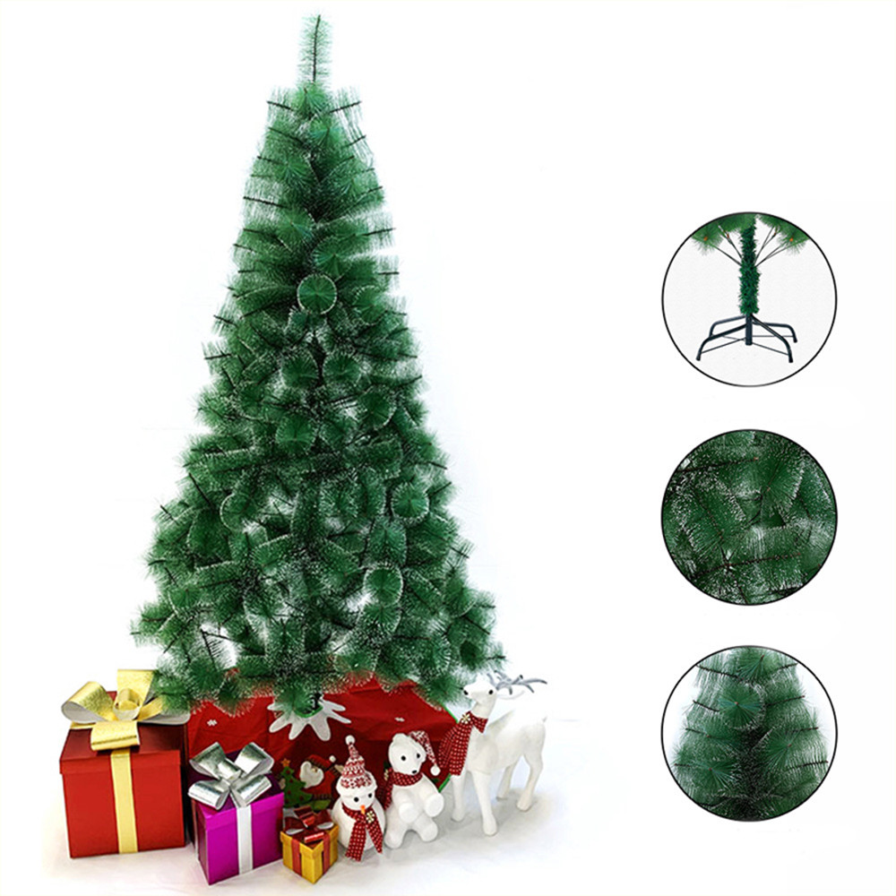 【Bán Sỉ】Cây Thông Noel 4FT-7FT Chân Kim Loại + Bông Tuyết - Cây Lá Kim Cao Cấp