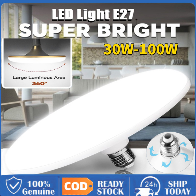 [Giao Hàng VN] 2 Cái Bóng Đèn LED E27 100W E27 220V Ánh Sáng Trắng Hình UFO