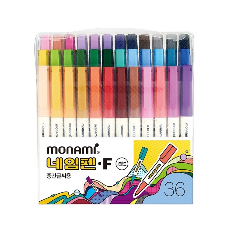 Monami Name Pen F 36 Color Set / For Medium Writing