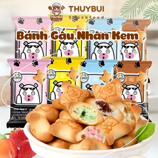 Bánh Gấu Mix 4 Vị Choco Bear Nhân Kem, Bánh Gấu Nhân Kem Bơ Sữa Nội Địa, Tiệm ăn vặt Thuỳ Bùi