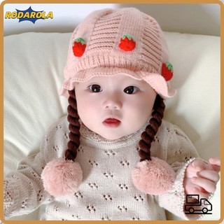 Chookey Cotton Dệt Kim Tóc Giả Bím Mũ Bé, Mũ Làm Dày Chống Gió Dễ Thương Cho Bé, Ấm Áp Dễ Thương Thoáng Khí Mềm Mại Và Thân Thiện Với Da Mũ Earflap Làm Dày Bonnet