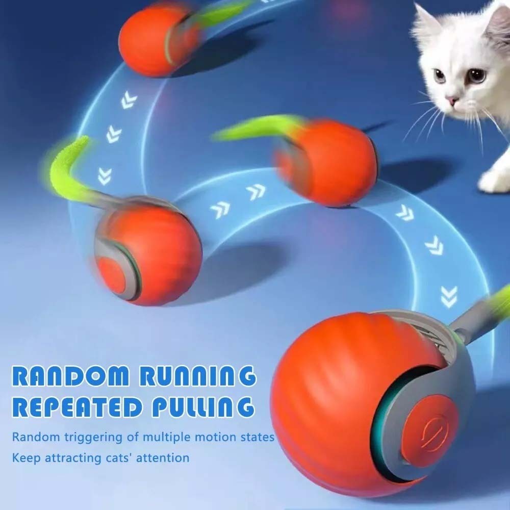 Speedy Tail 2.0, Speedy Tail Cat Toy, Interactive Toy, Smart Cat Rolling Ball