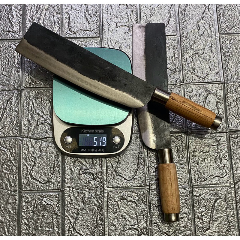 Dao chặt dừa làm từ nhíp ô tô, trọng lượng 500gram, dao dài cả cán 40cm, lưỡi dài thấu cán - Dao Kéo