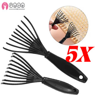 [BZ] Bộ 5 cọ chải tóc PP màu đen có tay cầm chống trượt | Salon & Du lịch Sử dụng, Dụng cụ làm sạch lược hạng nặng cho gia đình