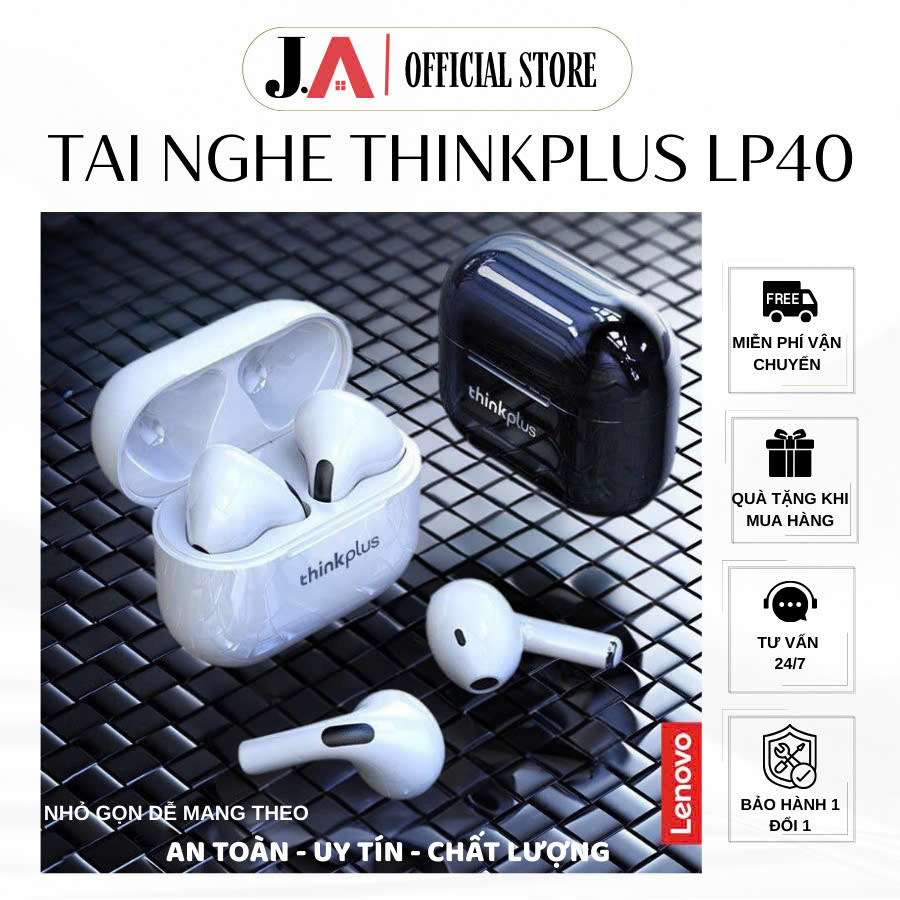 Tai Nghe Bluetooth Mini THINKPLUS LP40 Âm Thanh Siêu Ấm, Tai Nghe Không Dây Chống Nước Bảo Hành 1 Đổ