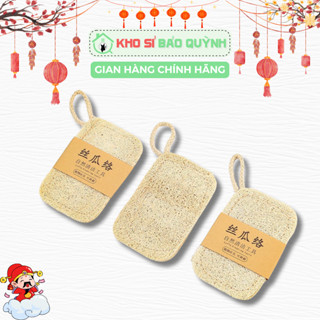 Set 3 Miếng Rửa Chén Bát Xơ Mướp Chống Dầu Mỡ, Xơ Mướp Khô Rửa Bát, Chà Xoong Nồi Tiện Dụng, Mút Rửa