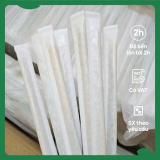  200 ống hút cỏ bàng dài 20cm bọc giấy từng ống - chất lượng xuất khẩu Mỹ FDA 