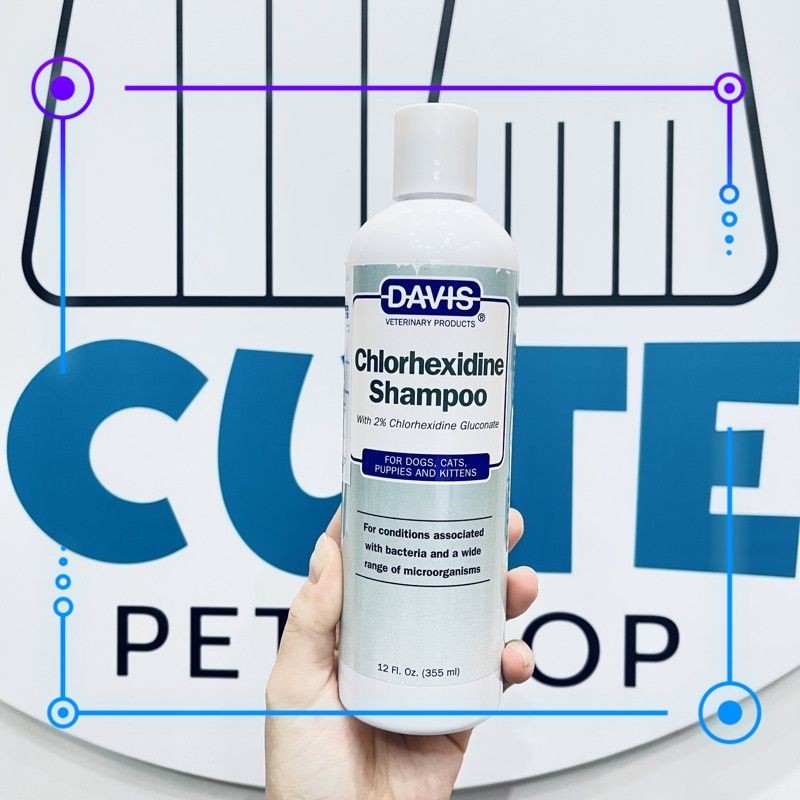 Sữa Tắm hỗ trợ viêm da, ngứa cho Chó Mèo DAVIS CHLORHEXIDINE SHAMPOO 2%
