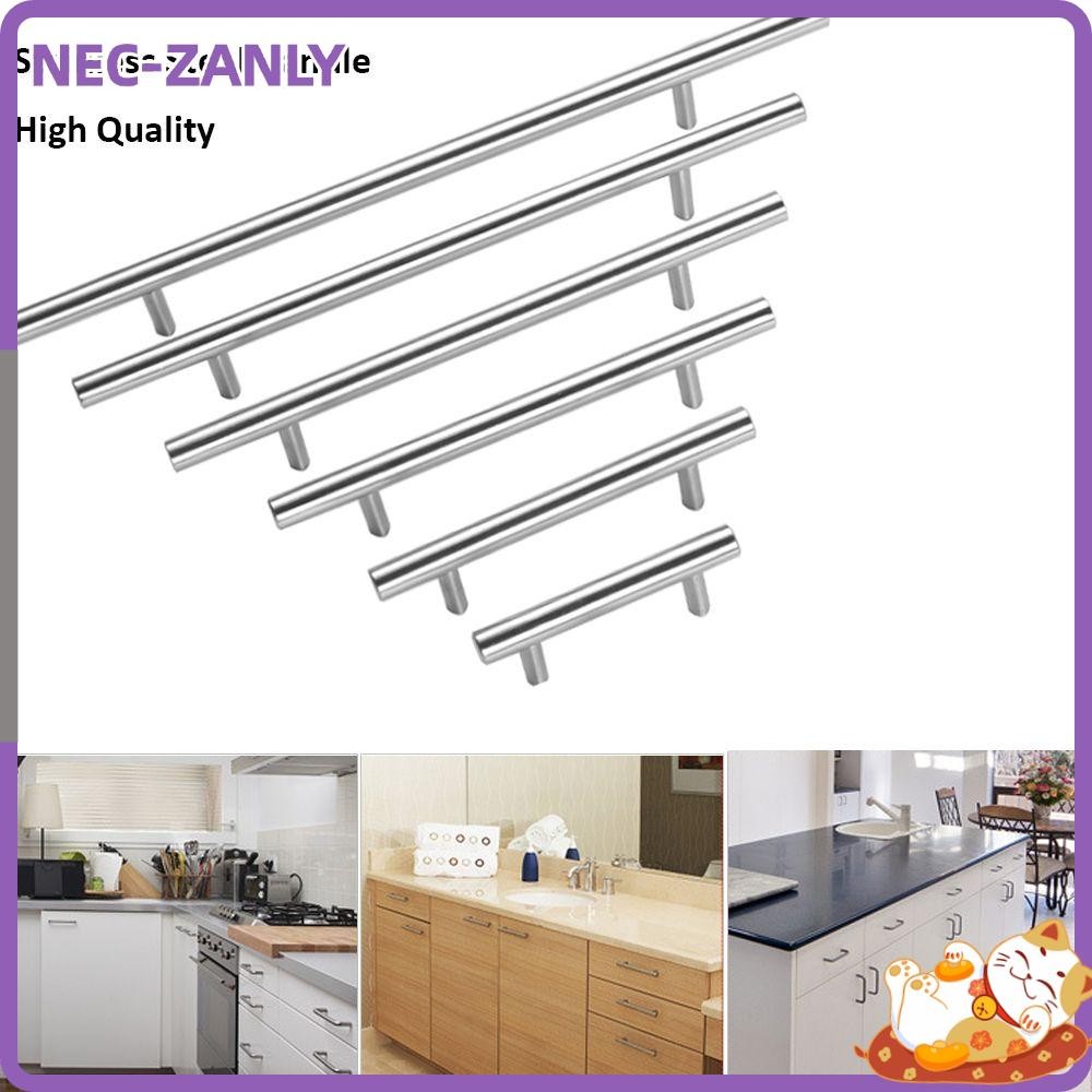 NEC-ZANLY  1pc Stainless Steel T-Bar Handle Pull Cabinet Cupboard Drawe Handle Pull