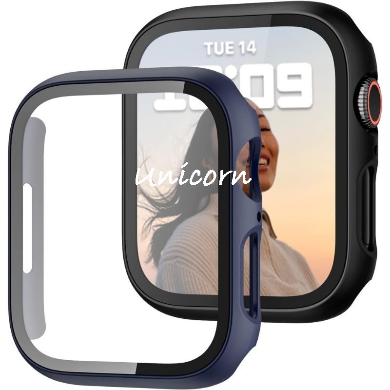 Kính + Ốp Lưng Cho Apple Watch 10 42MM 46MM 9 8 7 45mm 44mm 41mm 40mm Vỏ Bảo Vệ Màn Hình PC iwatch S