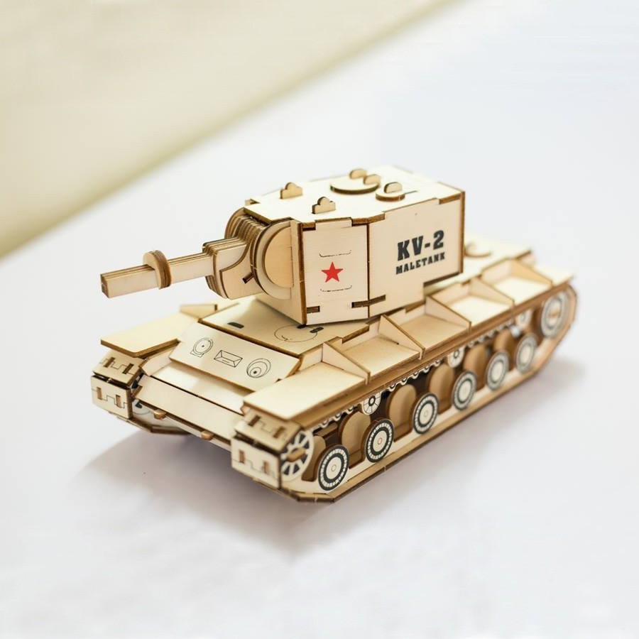 Đồ chơi xếp hình 3D Mô hình Xe tăng KV-2 Male Tank Laser LC-GP282
