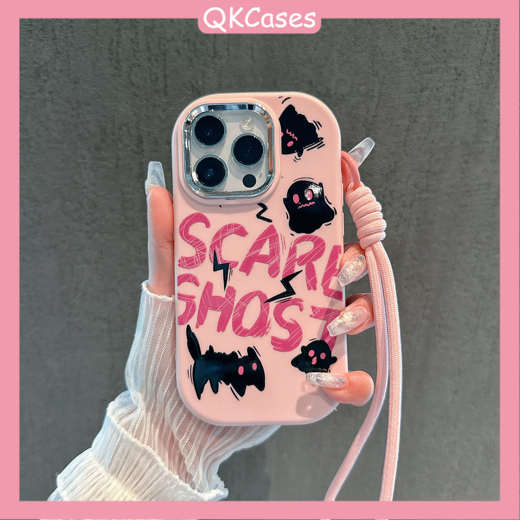 QKCases - Bóng ma hoạt hình ốp lưng iPhone 16 Pro Max 15 14 Plus 13 12 11 Pro Max X XR XS MAX 7 8 Pl