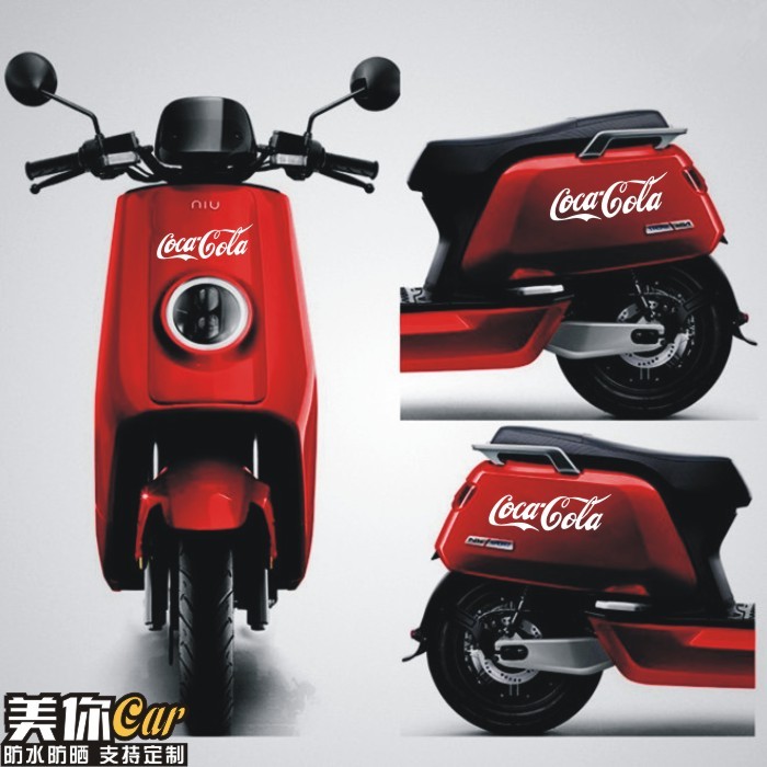 Cocacola cocacola Bê N1S Xe Điện Miếng Dán Thân Xe Miếng Dán Chống Thấm Nước Bắp m + Vòng Hoa Điện