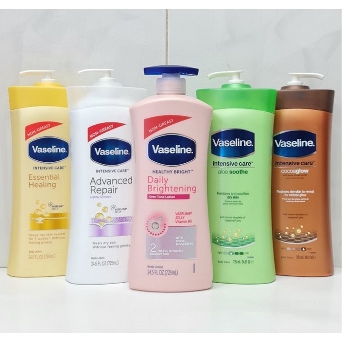 MẪU MỚI - Sữa Dưỡng Thể Vaseline Body Lotion 725ml (đủ màu) - Bản Mỹ