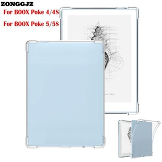 Zonggjz 6 inch e-Reader, Ốp điện thoại TPU trong suốt, Vỏ bảo vệ linh hoạt mềm nhẹ cho Onyx Boox Poke 4 4S 5 5S