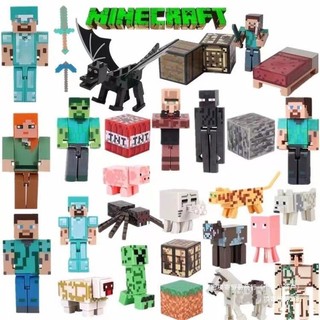  Trò chơi Minecraft Nhân vật hành động Đồ chơi mô hình Minecraft Creeper TNT Khối đồ chơi 