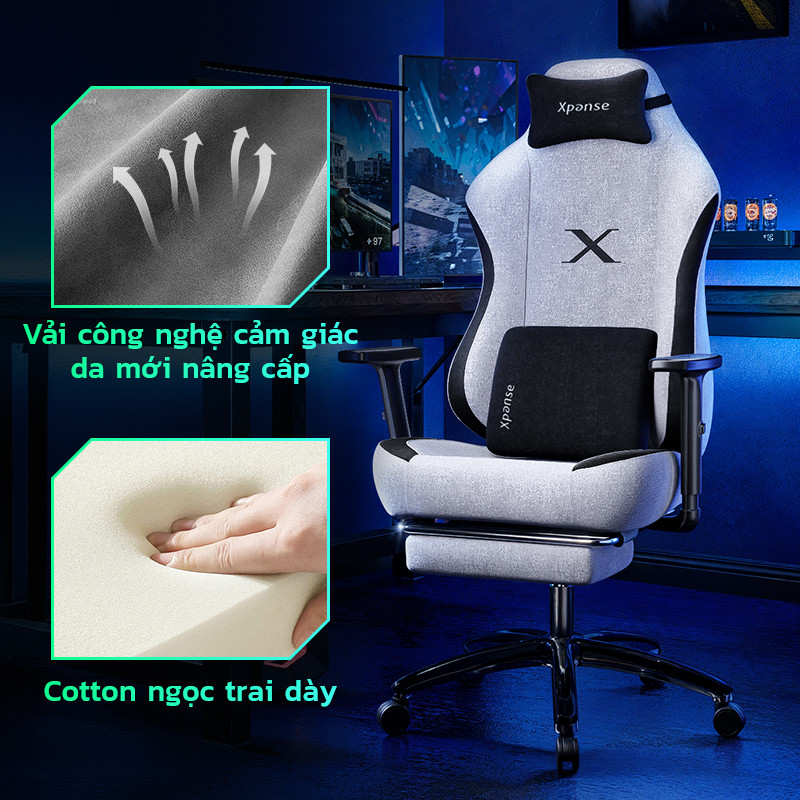 Ghế game Xpanse 003 vải Nano-Tech, có đệm không cánh nâng cấp, ghế văn phòng ghế làm việc | 30 Ngày Thử | BigBuy360 - bigbuy360.vn