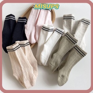 Vớ MISUPS, Tất Xuân Hè Thoáng Khí, Tất Ngắn Màu Trơn Mỏng Thời Trang Cho Trẻ Em
