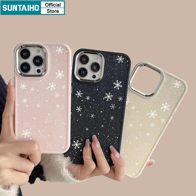 Vỏ Thẩm Mỹ Suntaiho Họa Tiết Bông Tuyết Ốp lưng Iphone 16 15 14 12 13 11 Pro Max IP 7 8 Plus Iphon X Xs XR Xs Max Silicon Mềm Cao Cấp Chống Sốc Ốp Lưng