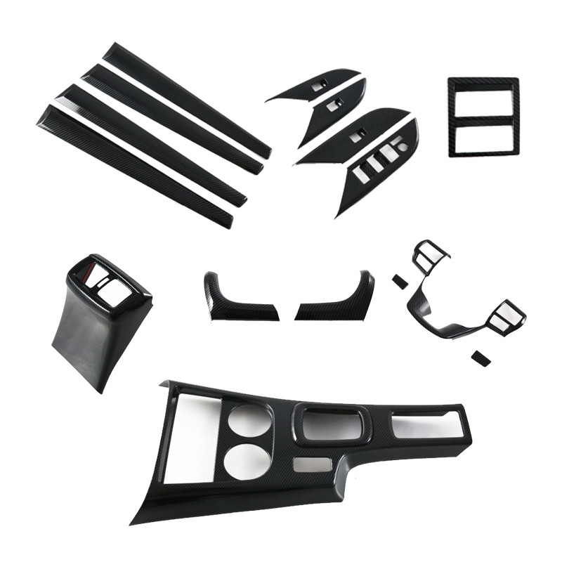 Dành cho TOYOTA HILUX 2016-2024 Trang trí nội thất ô tô họa tiết sợi Carbon, Bảng điều khiển bánh ră