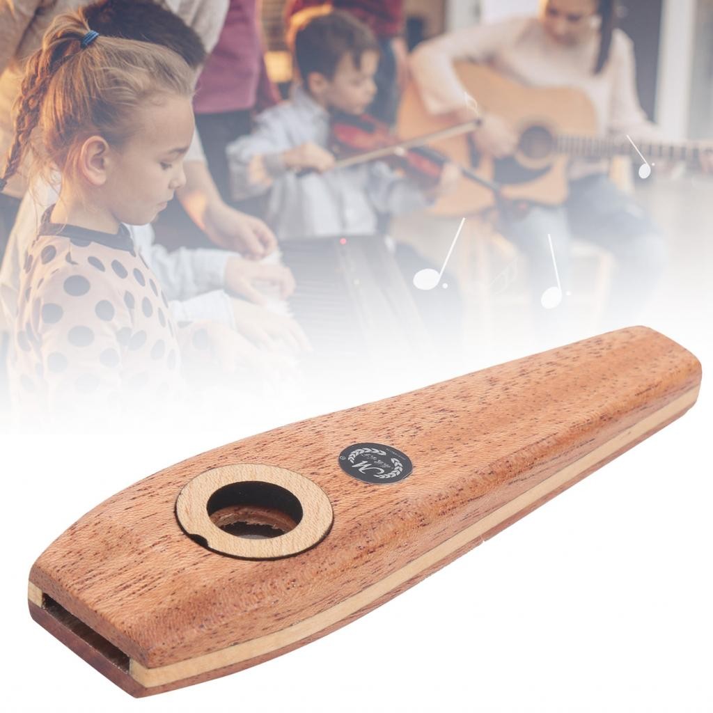 Gỗ Kazoo Sáo Gỗ Harmonica Guitar Kèm Màng Miệng Nhạc Win