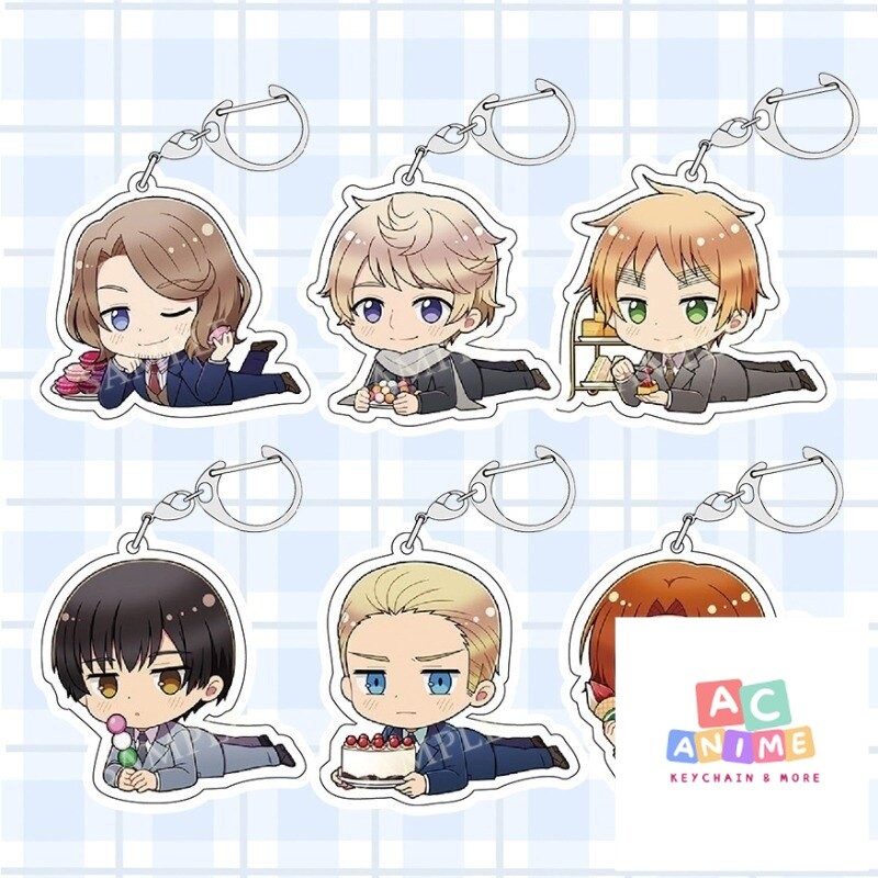 Móc khoá Anime Manga Axis Powers Hetalia Anime Manga Nhật Bản Phụ Kiện Trang Trí Túi xách Balo chibi