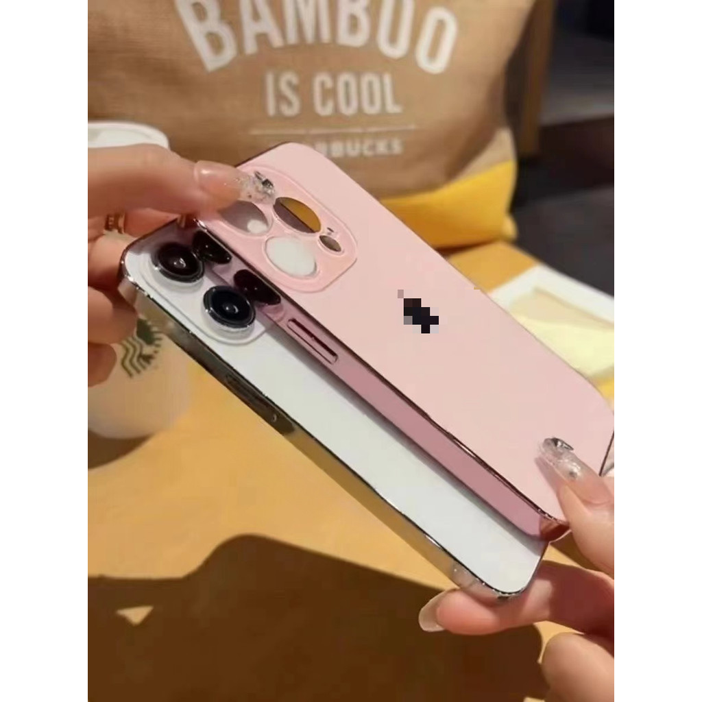 Ốp lưng kính mờ mạ điện sang trọng AG cho IPhone 16 15 14 11 13 12 Pro Max 16Plus Vỏ PC | BigBuy360 - bigbuy360.vn