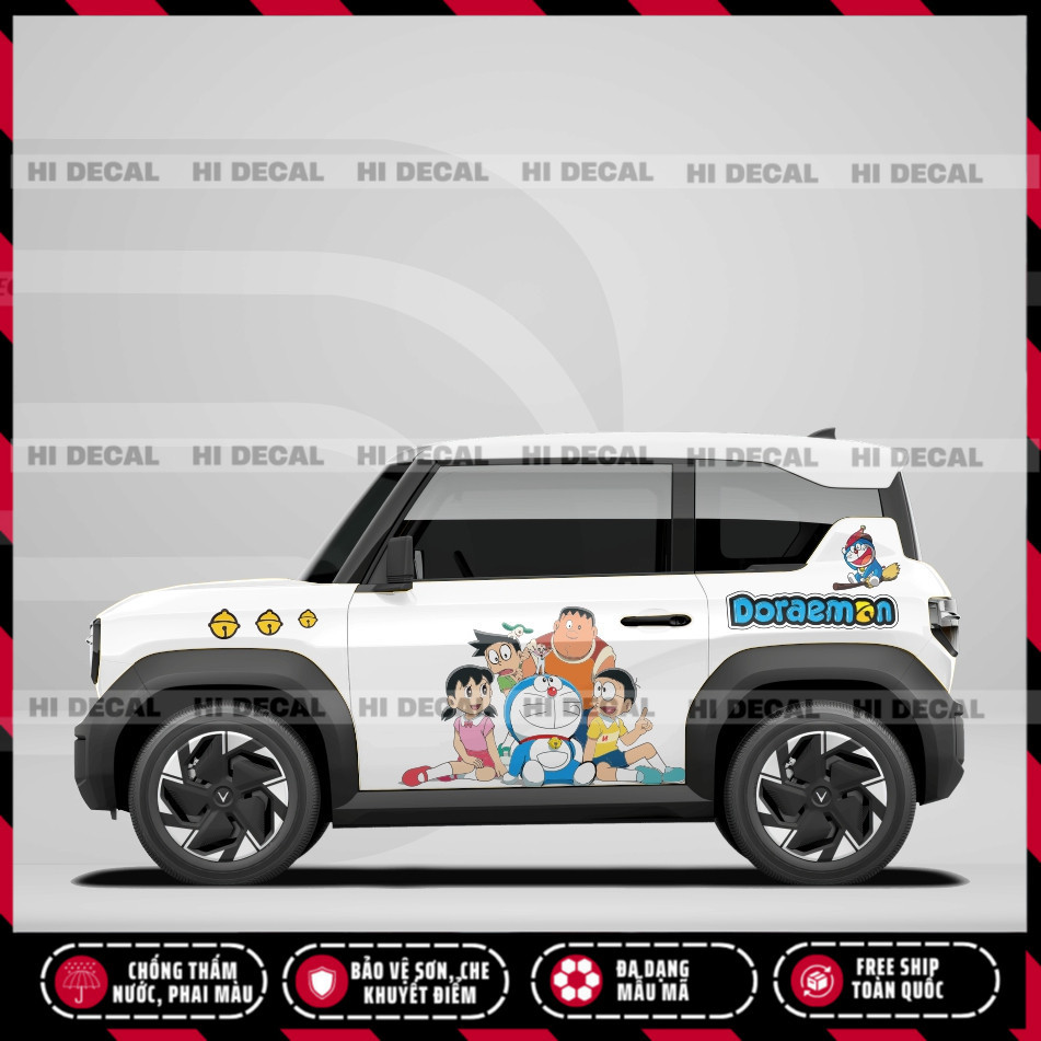 Tem dán xe VF3  - Decal Doremon dán xe - Hi Decal (VF3HD)
