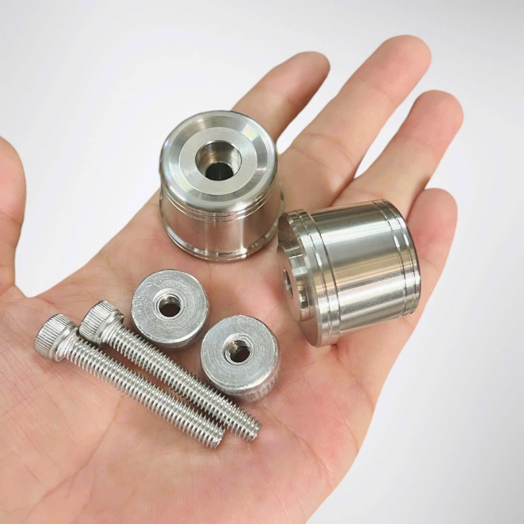 Gù Inox 304, Gù tay lái Inox 304 tặng kèm cục đôn đồ chơi phụ kiện gù inox 304 Wave Dream Sirius Exc