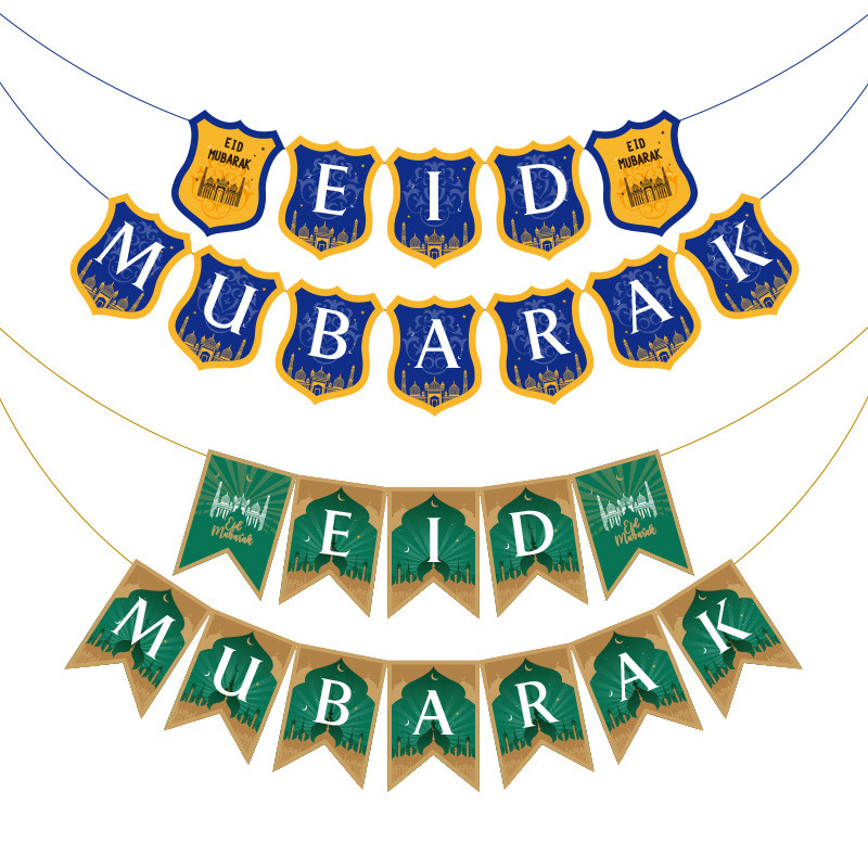 2026 Eid Mubarak Sao Trăng Mở Biểu Ngữ Trang Trí Tiệc Lễ Hội Ramadan