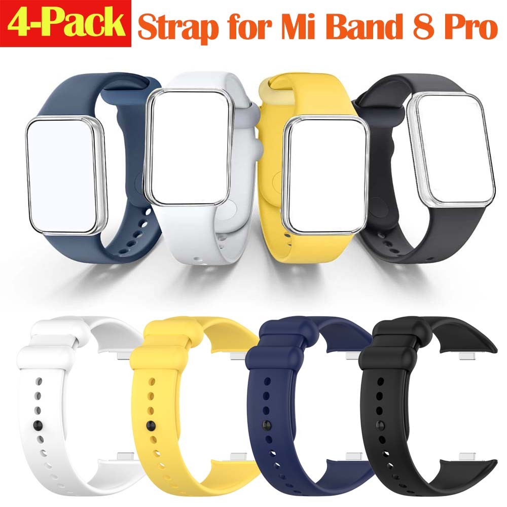 4 Gói Dây Đeo Cho Mi band 8 pro Đồng Hồ Thông Minh Dây Đeo Silicon Cho Mi band 8 pro Dây Đeo Đồng Hồ