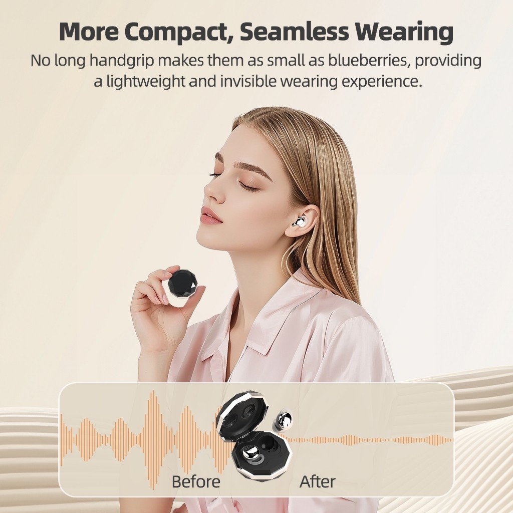 Tai nghe Bluetooth 5.3 Goojodoq giảm tiếng ồn khi ngủ, tai nghe không dây nhẹ và thoải mái, siêu chờ | BigBuy360 - bigbuy360.vn