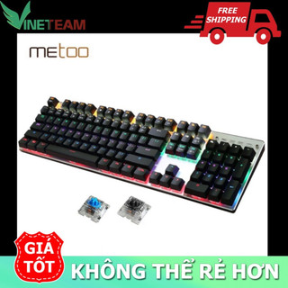 Bàn phím cơ Metoo Zero Fullsize 104 phím nhiều chế độ Switch blue