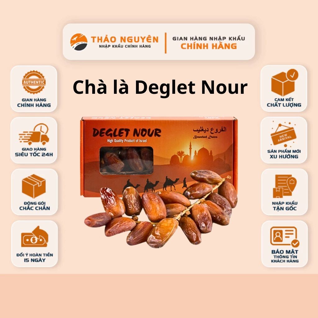 [09/2027] Chà Là Nguyên Cành Deglet Nour Israel