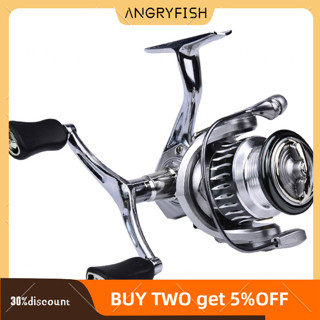 Cuộn quay ANGRYFISH, Tỷ lệ bánh răng 5.2: 1 Vòng bi 7 + 1BB Cuộn câu cá, 11LB / 13.2LB Kéo tối đa Trái phải Máy câu quay có thể hoán đổi cho nhau cho nước ngọt Nước mặn