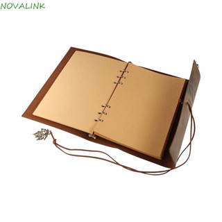 Novalink Travelers Vintage Notebook, A7 / A6 / A5 Da PU PU Kraft Notebook, Sổ tay cổ điển Giấy Kraft Notepad Binder Spiral Notebook Văn phòng phẩm