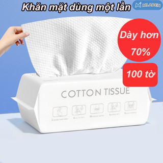  100 tờ khăn mặt dùng 1 lần Khăn lau mặt khô đa năng,khăn lau khô dùng một lần  Khăn mềm dày,khăn ướt tẩy trang 